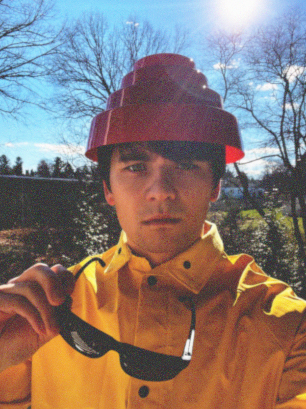 Justin in DEVO costume
